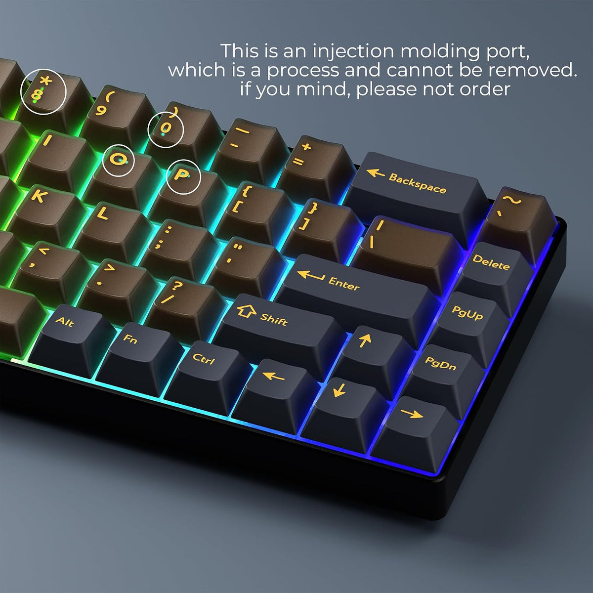 XVX Double Shot PBT Keycaps Set 216 Keys, Cherry Profile Custom Keyboard Keycaps, Jade Translucent Key Caps Compatible with 61/64/68/84/87/100/104/108 ANSI and ISO Layout Mechanical Keyboard