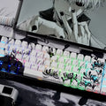 130 Key Kaneki Ken Theme Keycaps Comics Anime Key Cap PBT Cherry Profile Custom Original Handmade Keycap for Mechanical Keyboard