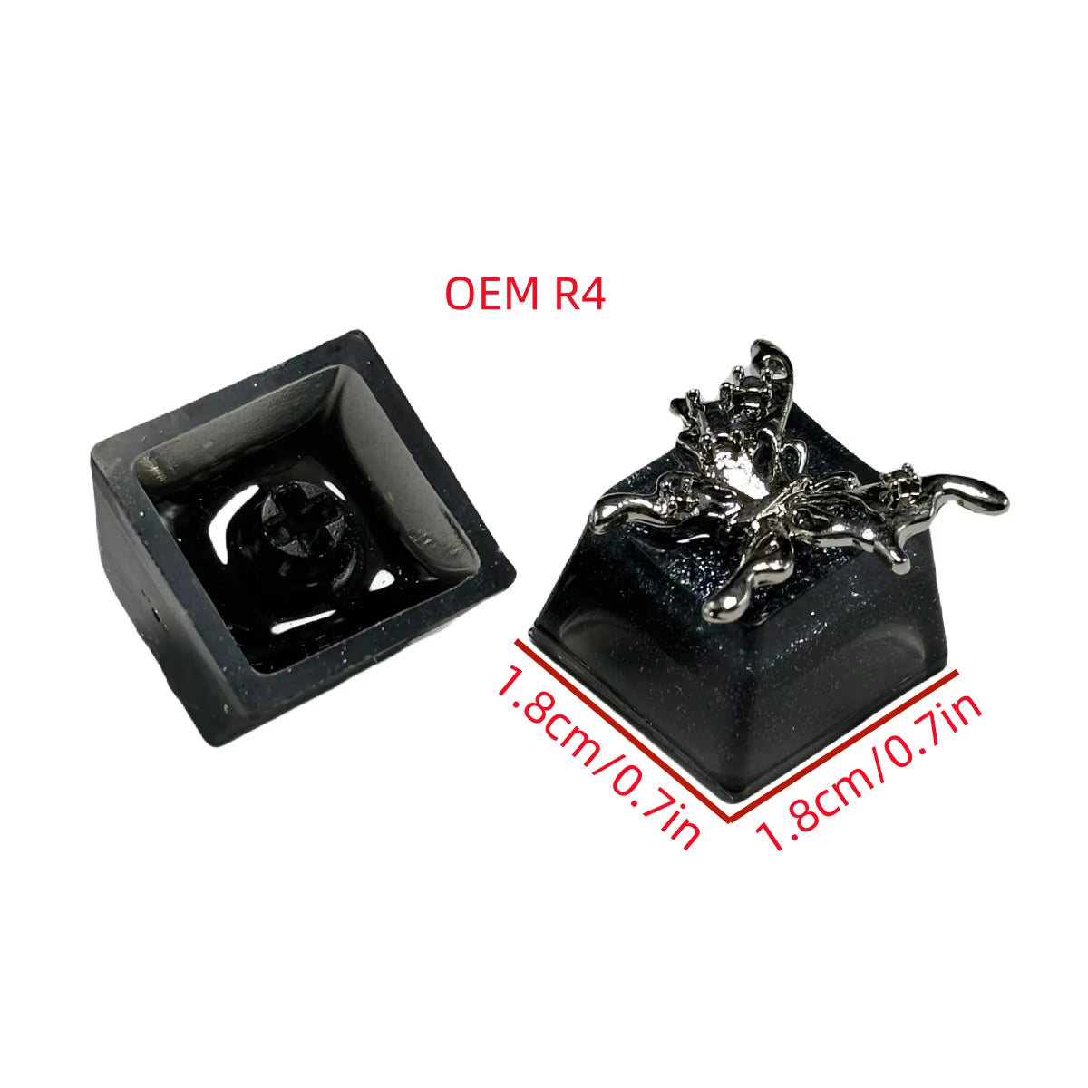 Custom Handmade Metal Keycaps Black Butterfly Girl Design OEM ESC Keys for Mechanical Gaming Keyboard Artisan Personality Gift