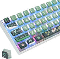 Green Pudding Keycaps - PBT Translucent 118 Key ASA Profile Keycap Set for 60 Percent Mechanical Keyboards (Green Forest)