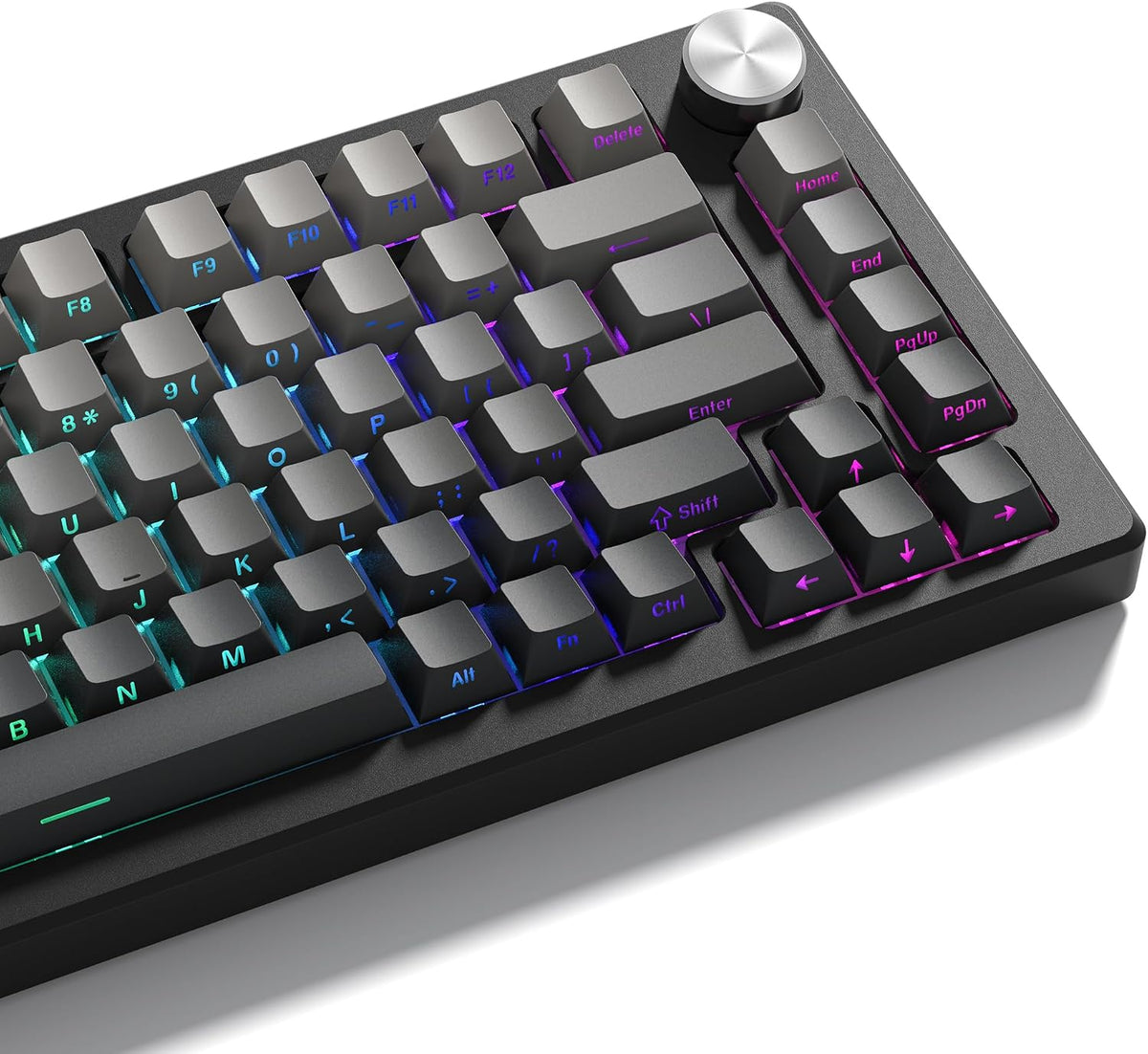 Shine through Keycaps Set,Double Shot PBT Keycaps Gradient