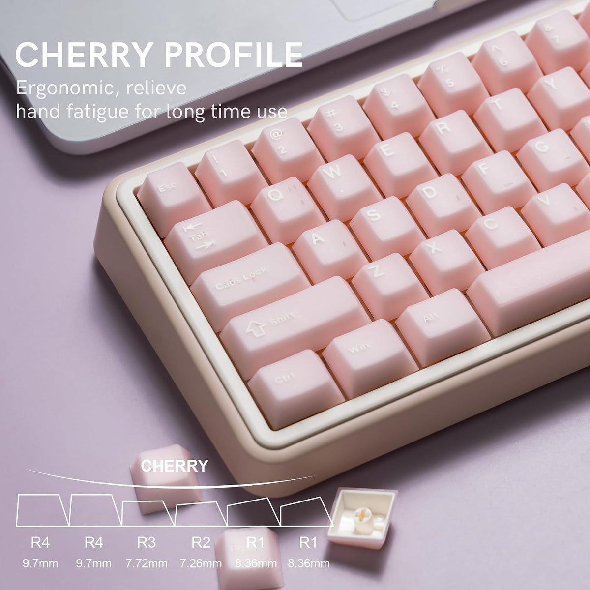 Double Shot PBT Keycaps Set, Cherry Profile Keyboard Keycap