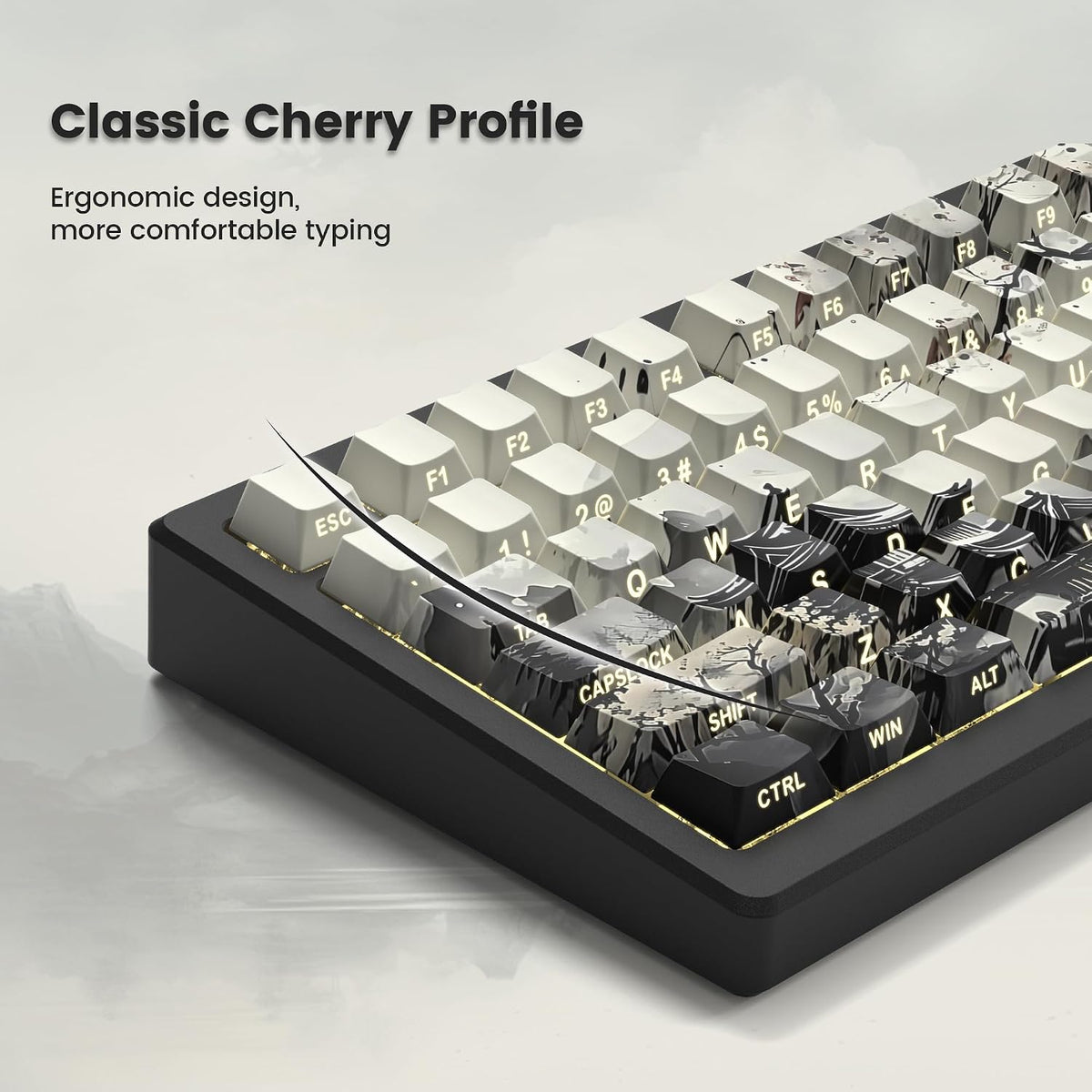 Womier Cool Keycaps Custom Shine through Doubleshot PBT Key Caps Set