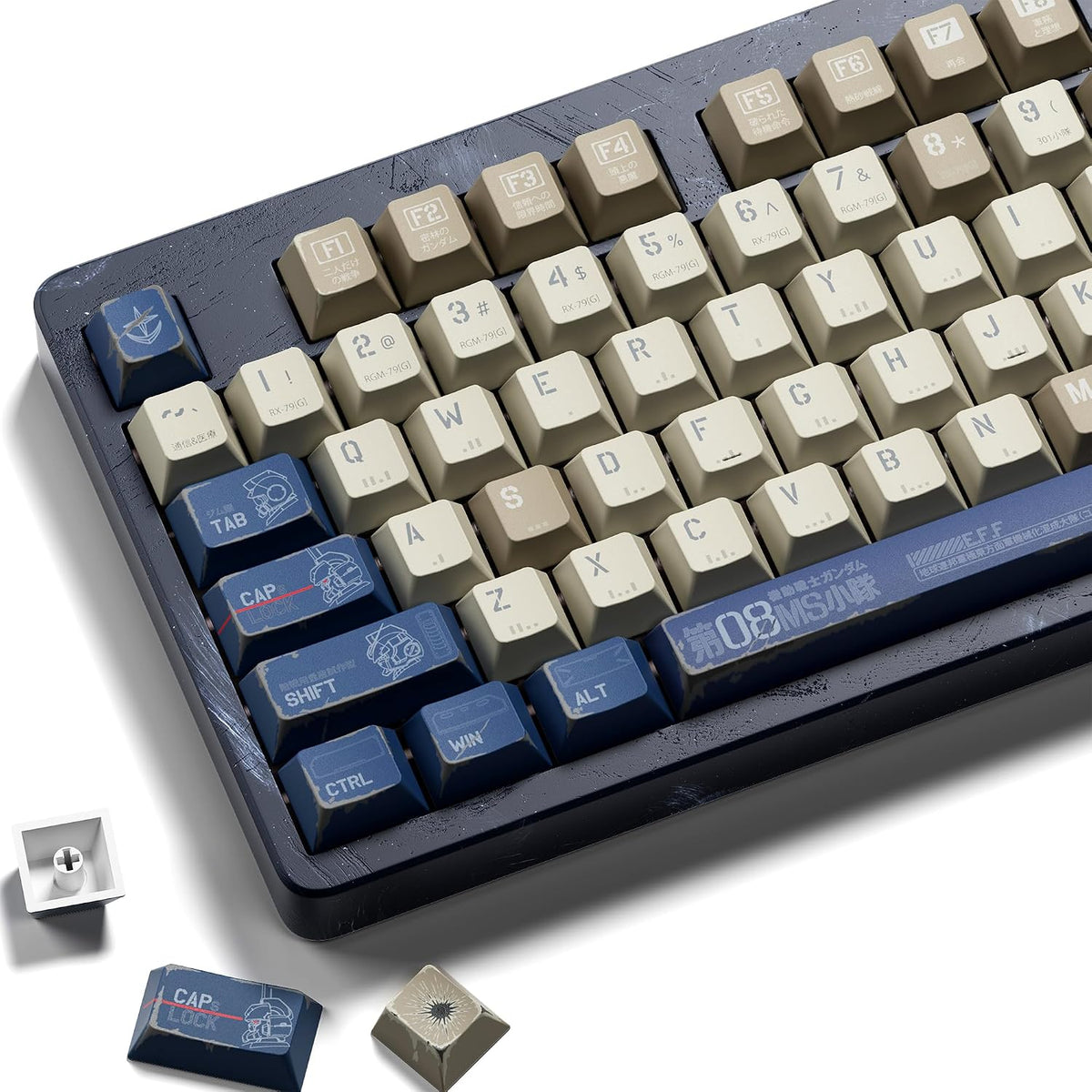 XVX Japanese Anime Keycaps- Retro PBT Keyboard Caps,Dye Sublimation Keyboard Keycaps with Cherry Profile,134 Keys Keycap Sets for Mechanical Keyboards - Only Key Caps
