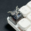 Custom Handmade Metal Keycaps Black Butterfly Girl Design OEM ESC Keys for Mechanical Gaming Keyboard Artisan Personality Gift