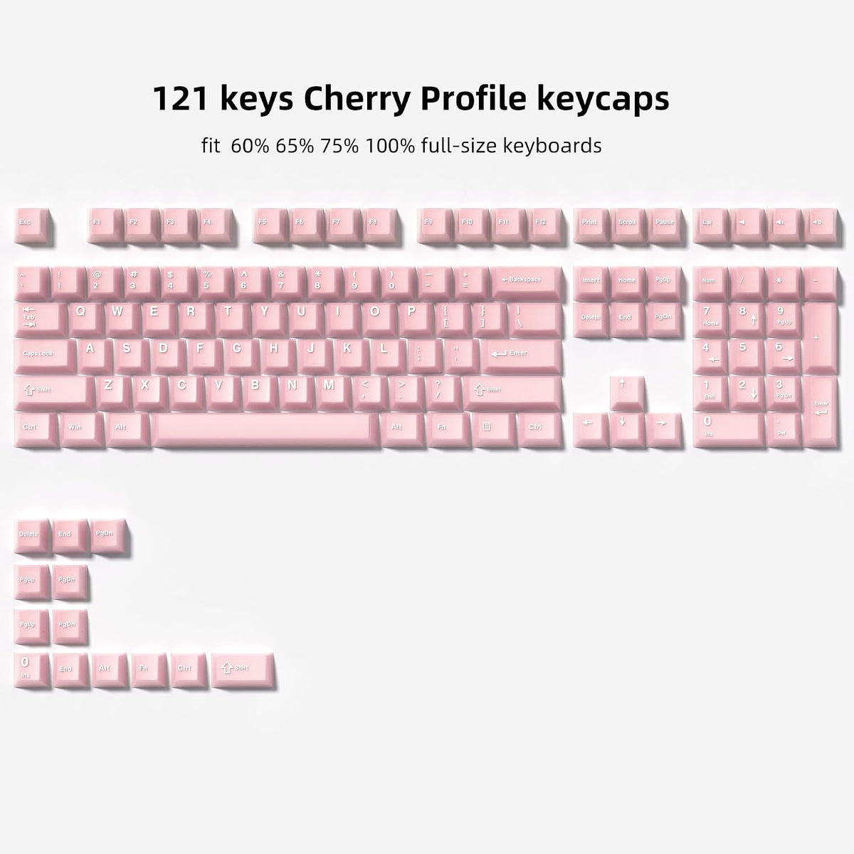 Double Shot PBT Keycaps Set, Cherry Profile Keyboard Keycap