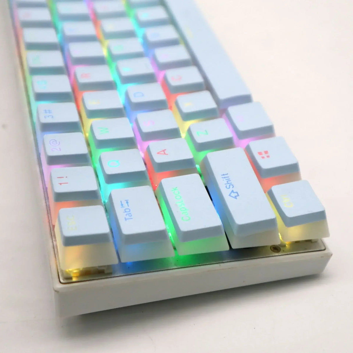 104 Key ABS/PBT Pudding Double Color Transparent Closed Character Color Small Set Mechanical Keyboard Cap Key