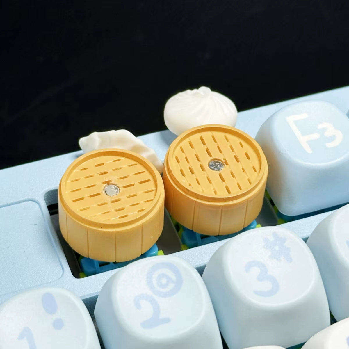 Delicious Stuffed Bun Dumpling Keycap Game Mechanical Keyboard Personality Artisan Keyboards Keycap