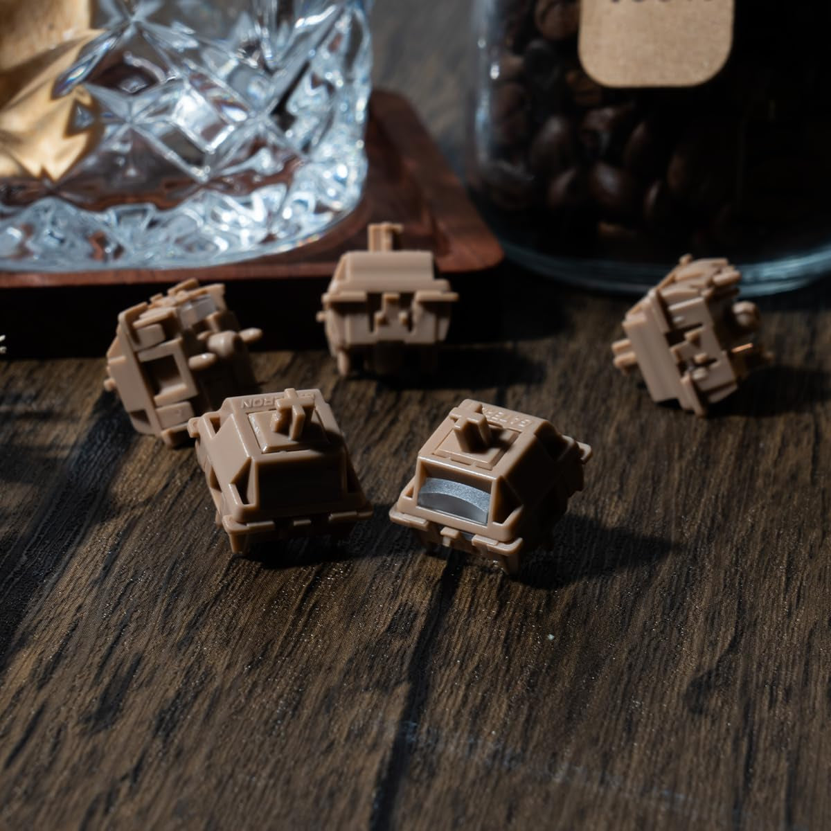 Gateron Chocolate Smoothie Tactile Keyboard Switches, 5 Pin Pre-Lubed 90PCS