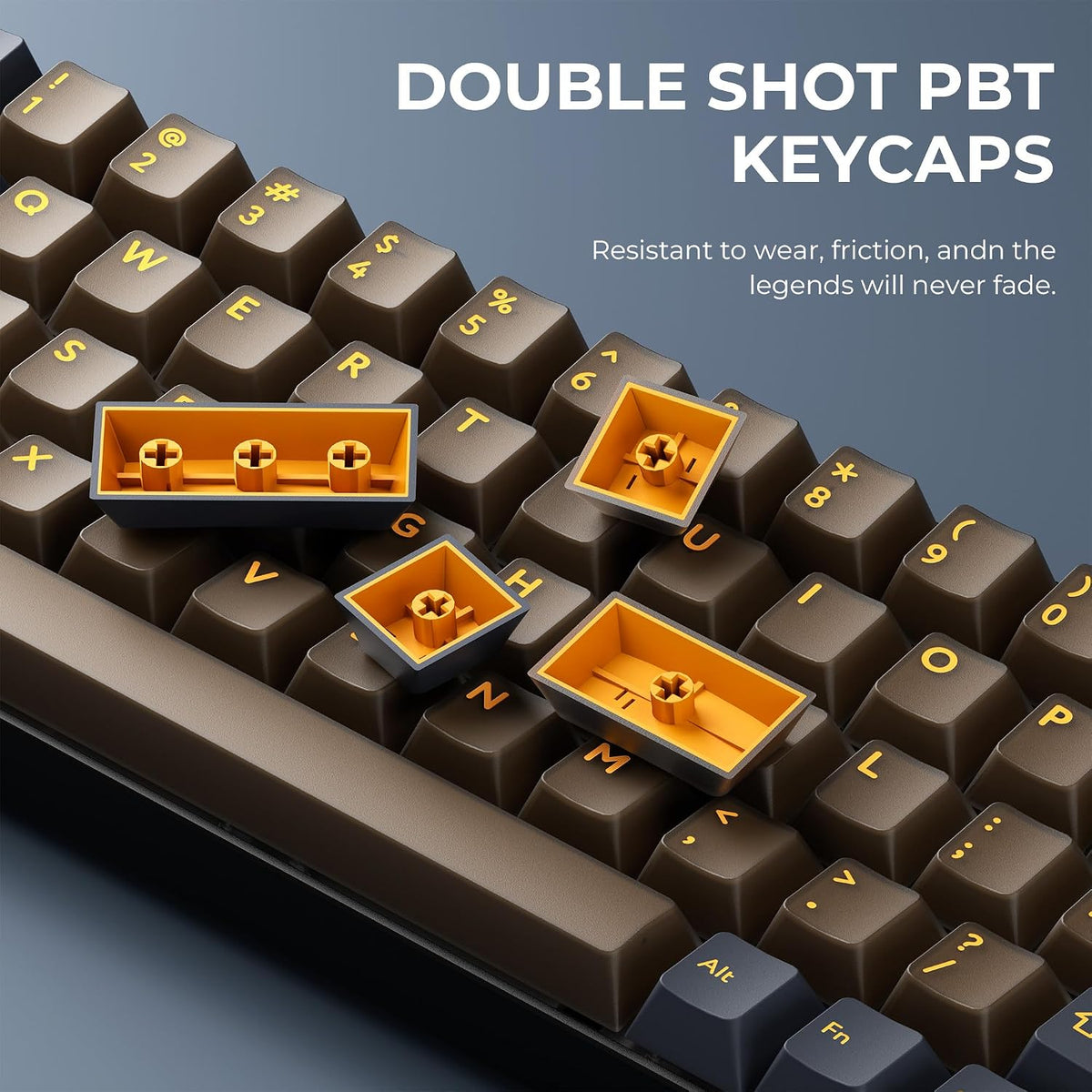 XVX Double Shot PBT Keycaps Set 216 Keys, Cherry Profile Custom Keyboard Keycaps, Jade Translucent Key Caps Compatible with 61/64/68/84/87/100/104/108 ANSI and ISO Layout Mechanical Keyboard