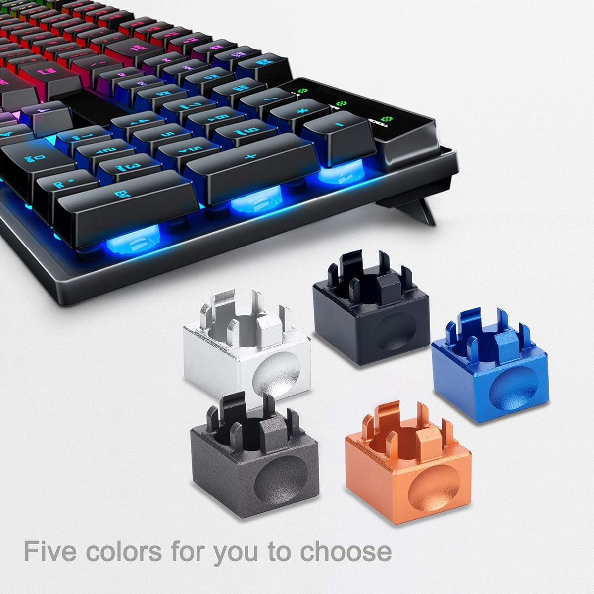 Aluminum Alloy Switch Opener with Keycap Puller for Cherry MX Switches – Blue