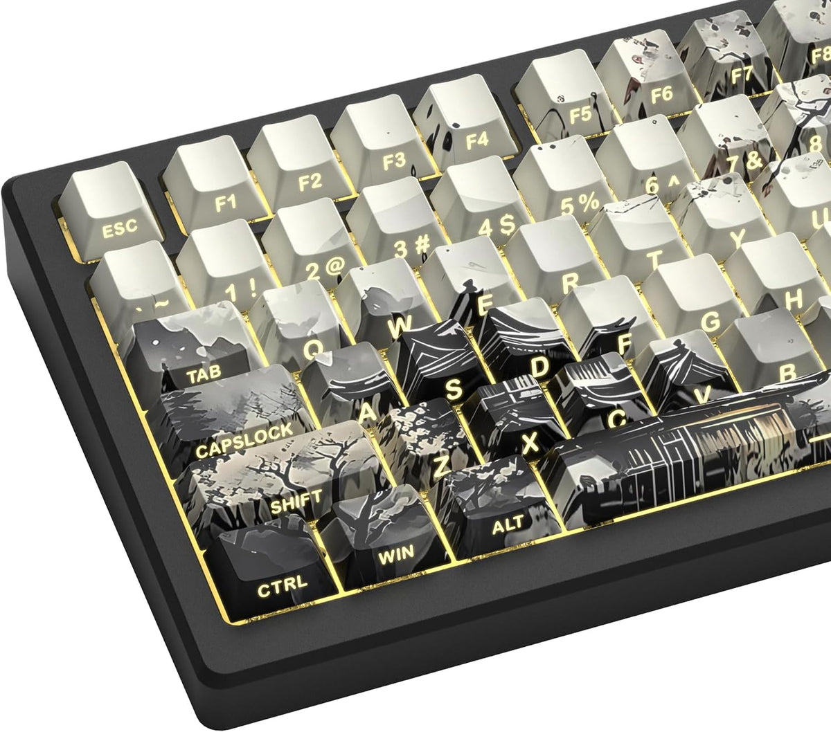 Womier Cool Keycaps Custom Shine through Doubleshot PBT Key Caps Set