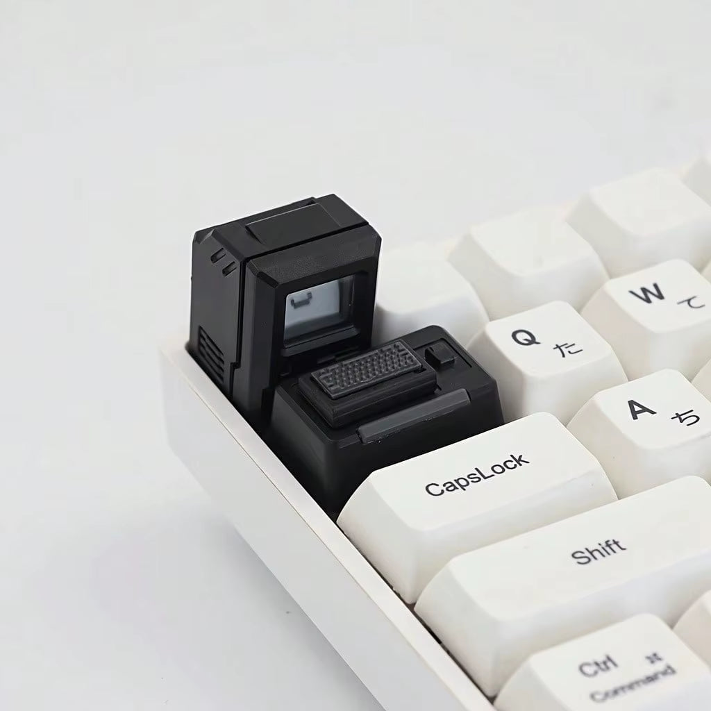 Retro Mini Macintosh Keycaps MK - Glowing Faceplates Custom MX Cross Double-Shot ABS Caps​