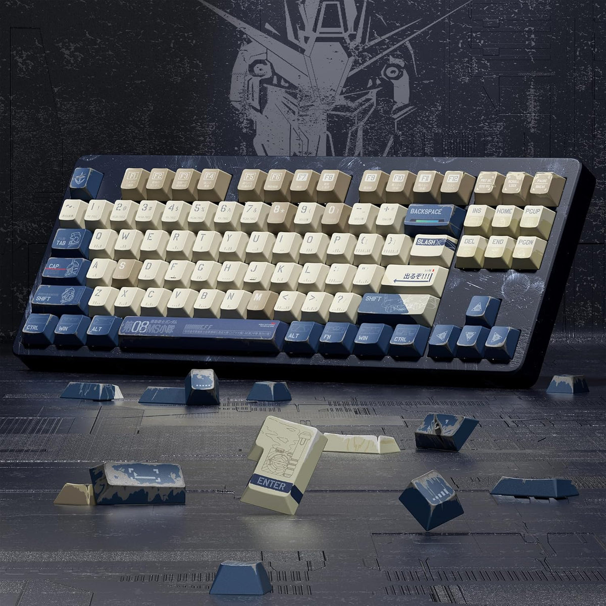 XVX Japanese Anime Keycaps- Retro PBT Keyboard Caps,Dye Sublimation Keyboard Keycaps with Cherry Profile,134 Keys Keycap Sets for Mechanical Keyboards - Only Key Caps